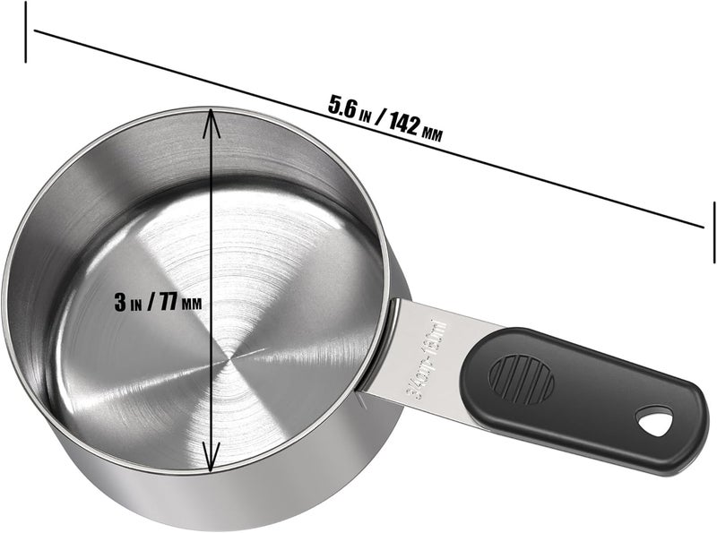 DOTINGHUX 3/4 Cup Magnetic Grips Stainless Steel Measuring Cup -1PCS - Image 2
